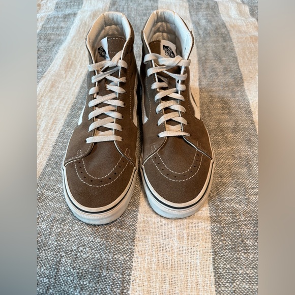 VANS Sk8 High Top Brown Suede Lace Up Sneakers Walnut Color Mens SZ 9.5 Unisex - Picture 2 of 7